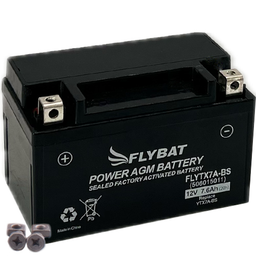 Batterie FlyBat FLYTX7A-BS / YTX7A-BS AGM geschlossen