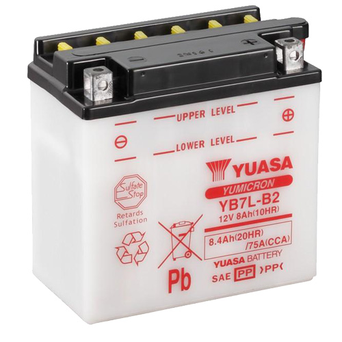 Batterie YUASA YB7L-B2 (DC) offen ohne Säure