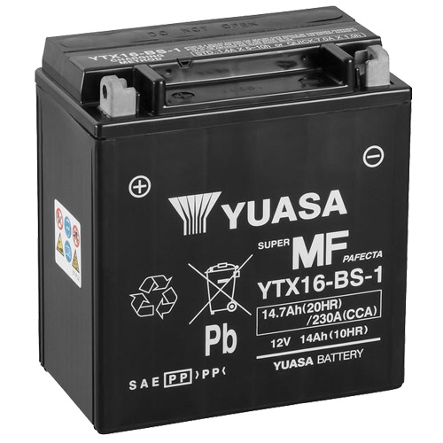 Batterie FlyBat FLYTX16-BS-1 / YTX16-BS-1 AGM Geschlossen Für Suzuki VS 1400 GLP Intruder Hochlenker, Bj.: 2003, VIN: VX51L, Typ: K3