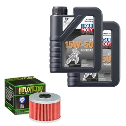 Wartungsset Ölwechsel, LIQUI MOLY Motorbike Öl 4Takt teilsytnth.