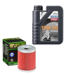 Wartungsset Ölwechsel, LIQUI MOLY Motorbike Öl 4Takt teilsytnth.