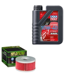 Wartungsset Ölwechsel, LIQUI MOLY Motorbike Öl 4Takt vollsytnth.