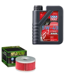 Wartungsset Ölwechsel, LIQUI MOLY Motorbike Öl 4Takt vollsytnth.