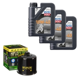 Wartungsset Ölwechsel, LIQUI MOLY Motorbike Öl 4Takt teilsytnth.