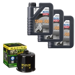 Wartungsset Ölwechsel, LIQUI MOLY Motorbike Öl 4Takt teilsytnth.