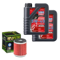 Wartungsset Ölwechsel, LIQUI MOLY Motorbike Öl 4Takt vollsytnth.