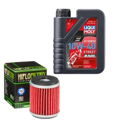 Wartungsset Ölwechsel, LIQUI MOLY Motorbike Öl 4Takt vollsytnth.