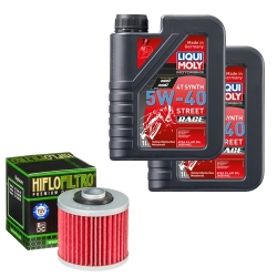 Wartungsset Ölwechsel, LIQUI MOLY Motorbike Öl 4Takt vollsytnth.