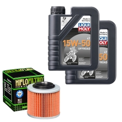 Wartungsset Ölwechsel, LIQUI MOLY Motorbike Öl 4Takt teilsytnth.