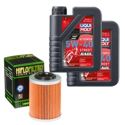 Wartungsset Ölwechsel, LIQUI MOLY Motorbike Öl 4Takt vollsytnth.