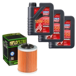 Wartungsset Ölwechsel, LIQUI MOLY Motorbike Öl 4Takt vollsytnth.