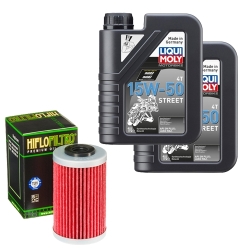 Wartungsset Ölwechsel, LIQUI MOLY Motorbike Öl 4Takt teilsytnth.