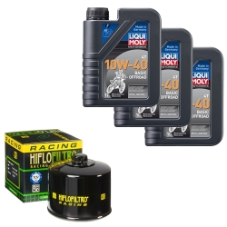 Wartungsset Ölwechsel, LIQUI MOLY Motorbike Öl 4Takt mineralisch