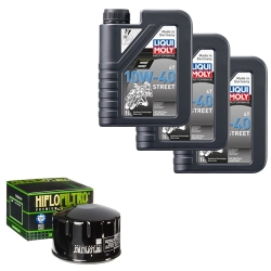 Wartungsset Ölwechsel, LIQUI MOLY Motorbike Öl 4Takt teilsytnth.