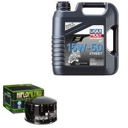 Wartungsset Ölwechsel, LIQUI MOLY Motorbike Öl 4Takt teilsytnth.