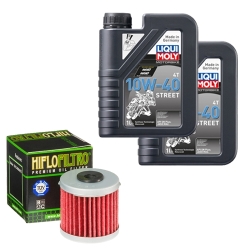 Wartungsset Ölwechsel, LIQUI MOLY Motorbike Öl 4Takt teilsytnth.