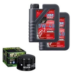 Wartungsset Ölwechsel, LIQUI MOLY Motorbike Öl 4Takt vollsytnth.