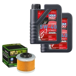 Wartungsset Ölwechsel, LIQUI MOLY Motorbike Öl 4Takt vollsytnth.