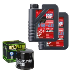 Wartungsset Ölwechsel, LIQUI MOLY Motorbike Öl 4Takt vollsytnth.