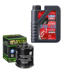 Wartungsset Ölwechsel, LIQUI MOLY Motorbike Öl 4Takt vollsytnth.