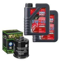 Wartungsset Ölwechsel, LIQUI MOLY Motorbike Öl 4Takt vollsytnth.