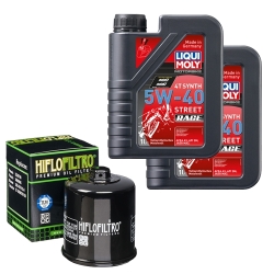 Wartungsset Ölwechsel, LIQUI MOLY Motorbike Öl 4Takt vollsytnth.