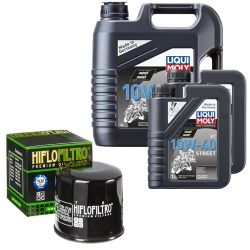 Wartungsset Ölwechsel, LIQUI MOLY Motorbike Öl 4Takt teilsytnth.