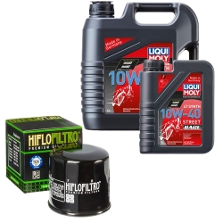 Wartungsset Ölwechsel, LIQUI MOLY Motorbike Öl 4Takt vollsytnth.