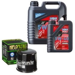Wartungsset Ölwechsel, LIQUI MOLY Motorbike Öl 4Takt vollsytnth.