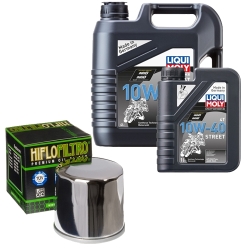 Wartungsset Ölwechsel, LIQUI MOLY Motorbike Öl 4Takt teilsytnth.