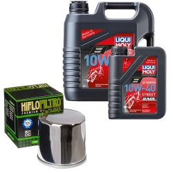 Wartungsset Ölwechsel, LIQUI MOLY Motorbike Öl 4Takt vollsytnth.