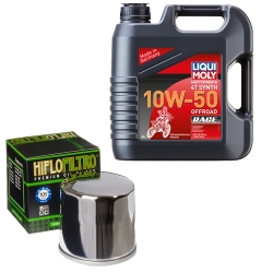Wartungsset Ölwechsel, LIQUI MOLY Motorbike Öl 4Takt vollsytnth.