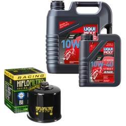 Wartungsset Ölwechsel, LIQUI MOLY Motorbike Öl 4Takt vollsytnth.