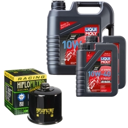 Wartungsset Ölwechsel, LIQUI MOLY Motorbike Öl 4Takt vollsytnth.