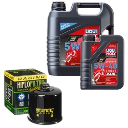 Wartungsset Ölwechsel, LIQUI MOLY Motorbike Öl 4Takt vollsytnth.