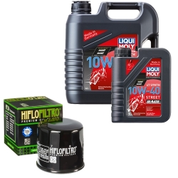 Wartungsset Ölwechsel, LIQUI MOLY Motorbike Öl 4Takt vollsytnth.