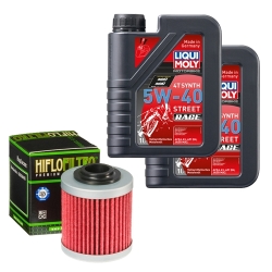 Wartungsset Ölwechsel, LIQUI MOLY Motorbike Öl 4Takt vollsytnth.