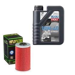 Wartungsset Ölwechsel, LIQUI MOLY Motorbike Öl 4Takt teilsytnth.