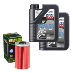 Wartungsset Ölwechsel, LIQUI MOLY Motorbike Öl 4Takt teilsytnth.