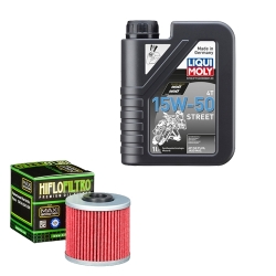 Wartungsset Ölwechsel, LIQUI MOLY Motorbike Öl 4Takt teilsytnth.