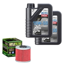 Wartungsset Ölwechsel, LIQUI MOLY Motorbike Öl 4Takt teilsytnth.