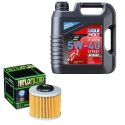 Wartungsset Ölwechsel, LIQUI MOLY Motorbike Öl 4Takt vollsytnth.
