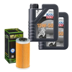 Wartungsset Ölwechsel, LIQUI MOLY Motorbike Öl 4Takt teilsytnth.