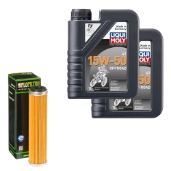 Wartungsset Ölwechsel, LIQUI MOLY Motorbike Öl 4Takt teilsytnth.