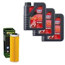 Wartungsset Ölwechsel, LIQUI MOLY Motorbike Öl 4Takt vollsytnth.