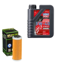 Wartungsset Ölwechsel, LIQUI MOLY Motorbike Öl 4Takt vollsytnth.