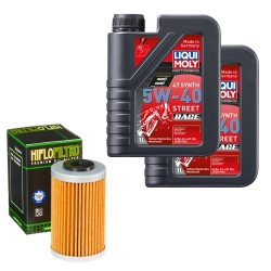 Wartungsset Ölwechsel, LIQUI MOLY Motorbike Öl 4Takt vollsytnth.