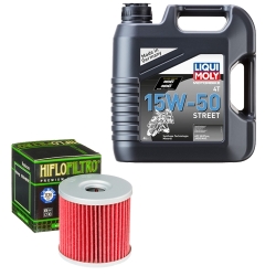 Wartungsset Ölwechsel, LIQUI MOLY Motorbike Öl 4Takt teilsytnth.