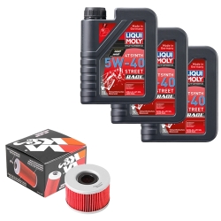 Wartungsset Ölwechsel, LIQUI MOLY Motorbike Öl 4Takt vollsytnth.