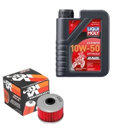 Wartungsset Ölwechsel, LIQUI MOLY Motorbike Öl 4Takt vollsytnth.